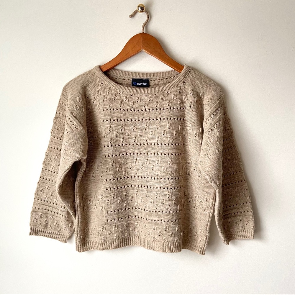 Beige Crew Neck Sweater